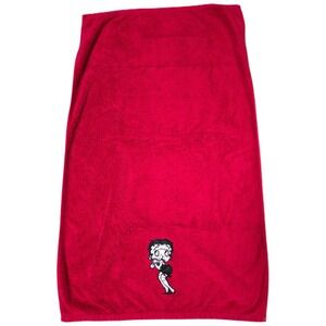2006 Betty Boop Red‎ Bath Towel Cartoon Character Embroidered Soft Terry (B)